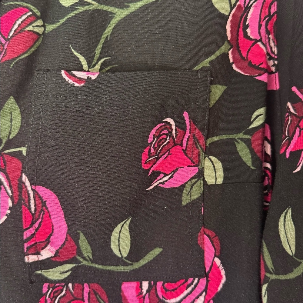 Torrid Black and Pink Floral Blouse - Picture 2 of 4